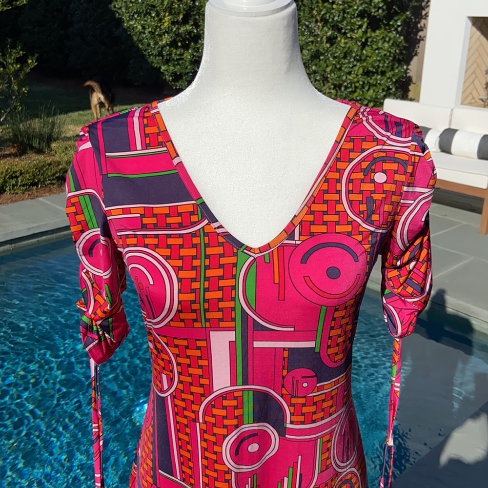 ❤️ Nikki Poulos XS maxi dress. Ruched sleeves.